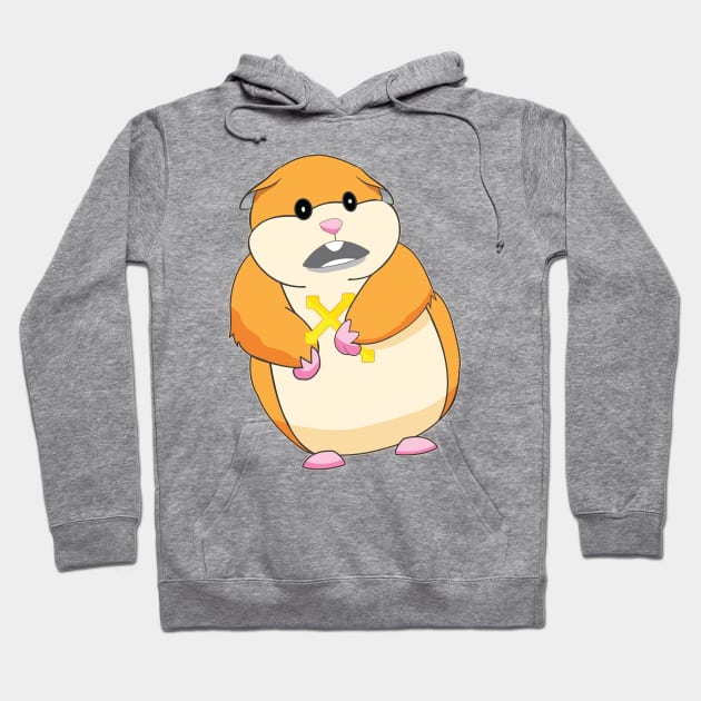 Scared Hamster with Cross Meme Hammond Hoodie by alltheprints